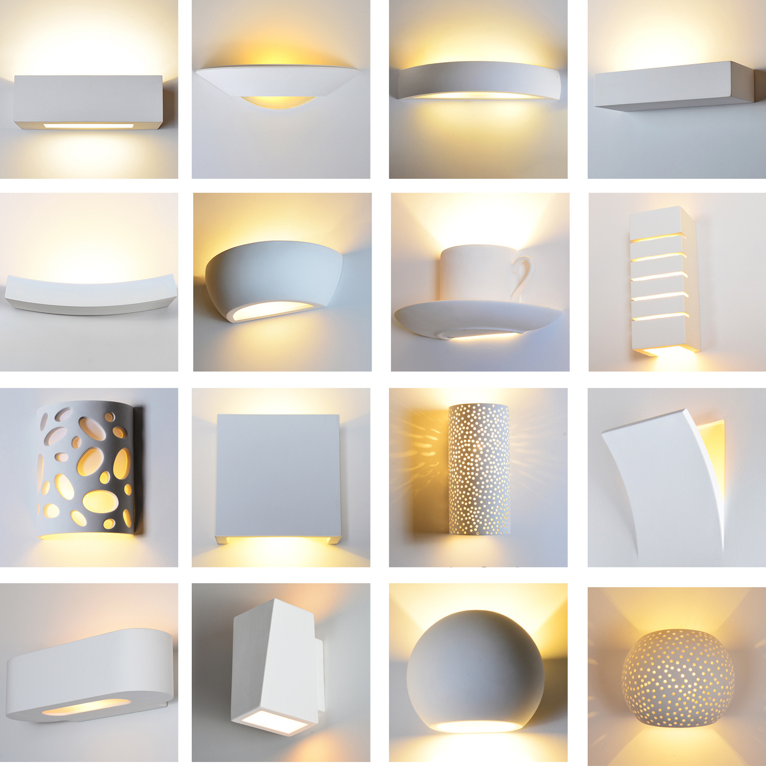 Wholesale E14 40W Bathroom Led Gypsum Plaster Wall Lamp Lighting Fixtures