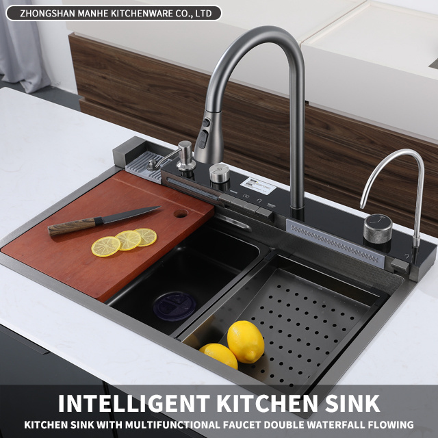 Kitchen Sink Flying rain Waterfall Sink Household Dishwasher Basin Kitchen Sink with Pull Out tap