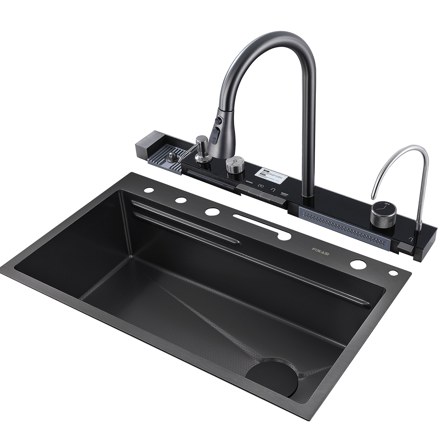 Kitchen Sink Flying rain Waterfall Sink Household Dishwasher Basin Kitchen Sink with Pull Out tap