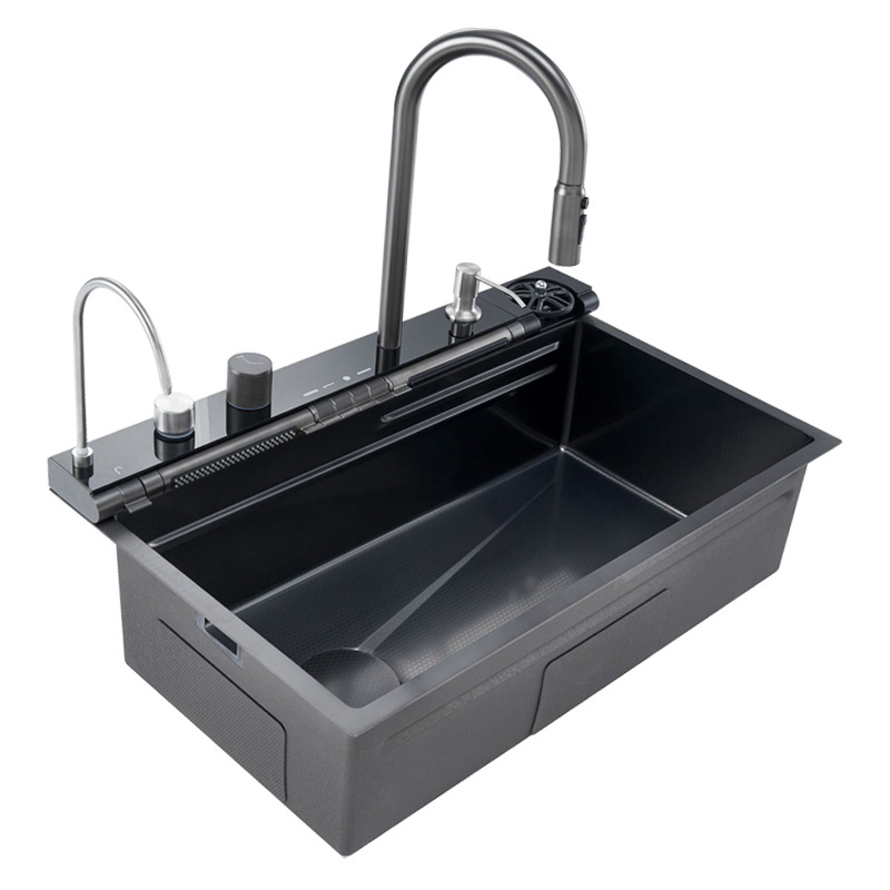 Light Luxury 304 Stainless Steel Sink Household Handmade Smart Kitchen Sinks