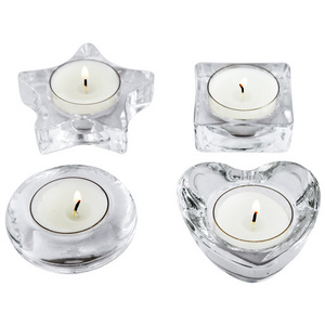 Nordic style simple star heart glass candle jars for home and Christmas decoration