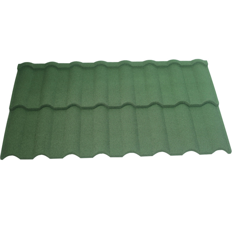 China Roof Tile Roofing Sheet Galvanlume Stone Color Coated Metal Roof Tiles Factory Price