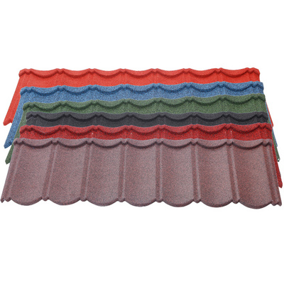 BOND TILE RAINBOW TILE  Hot Sale Metal Roofing Materials Low Cost Stone coated steel roofing tile shingle til  for building