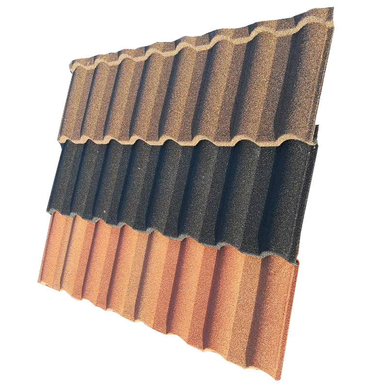 Colorful Stone Coated Roofing Sheets Galvanized Metal Shingle Roma roof tiles for Apartment