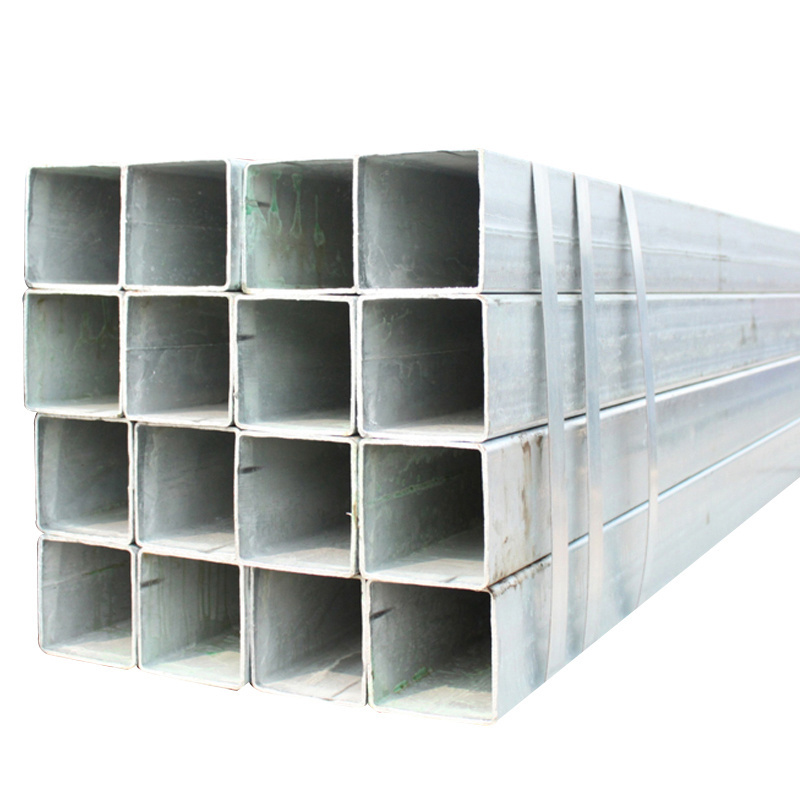 Ms rectangular hollow gi pipe galvanized steel tube gi square tubing bs 60 Galvanized square steel pipe tube