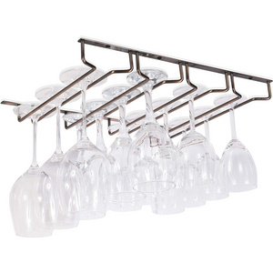 sturdy steel and polished Chrome Plated metal Wine Glass Cup Kitchen Bar Holder Hanger Under Cabinet Stemware Rack