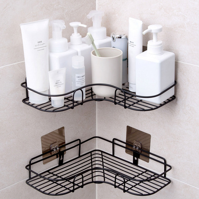 Corner Shower Caddy Basket Shelf , Shampoo Holder Organizer , 2 Pack-No Drilling Adhesive Wall Mounted Bathroom Shelf