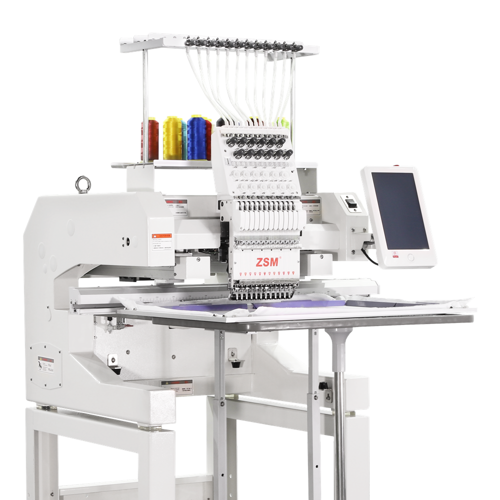 QM1201 high quality embroidery machine one head computeri embroidery machine flat cap embroidery machine for business and home