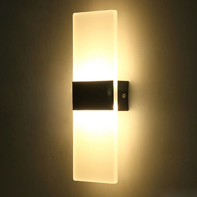 Modern LED Up Down Lighting Living Room Cube Sconce Lamp Fixture Mount Indoor Outdoor Wall Light