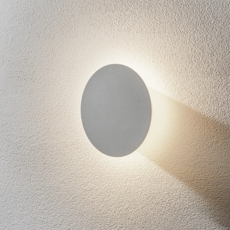 Bedroom Decoration 8W 12W 16W Sandy White Round Moon Aluminum Acrylic Indoor IP20 Wall Lamp