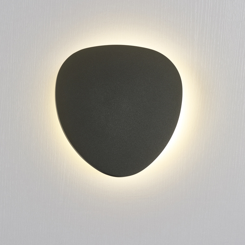 Bedroom Decoration 8W 12W 16W Sandy White Round Moon Aluminum Acrylic Indoor IP20 Wall Lamp