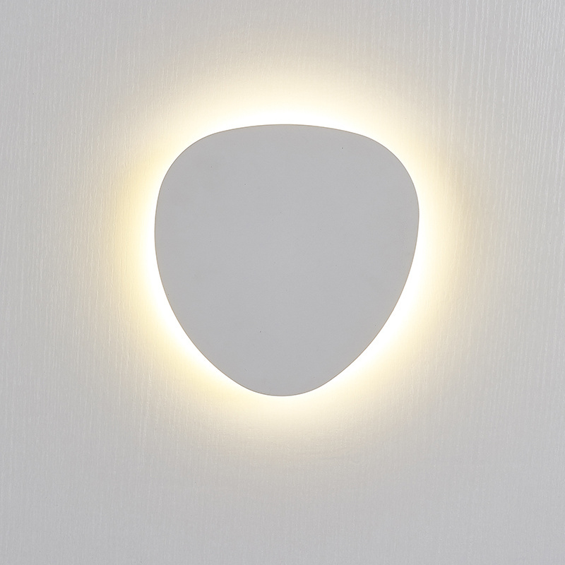 Bedroom Decoration 8W 12W 16W Sandy White Round Moon Aluminum Acrylic Indoor IP20 Wall Lamp