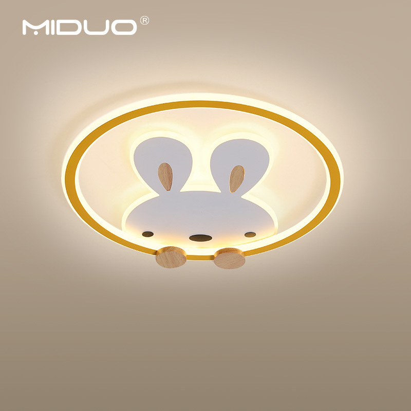 yellow rabbit ceiling Lighting For Children Room Bedroom Baby Boys Home Pendant LED Lamp ceiling