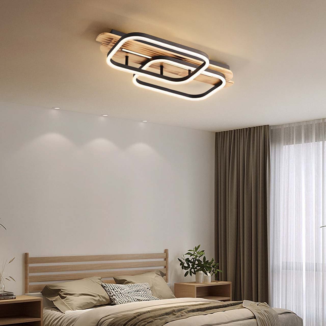 Retro Ceiling Lamp for bedroom Round Led Celling Light Fixtures Modern Ceiling Led Light Indoor