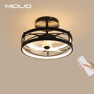 Modern ceiling fan lamp energy saving multi-speed bedroom living room remote control fan lamp