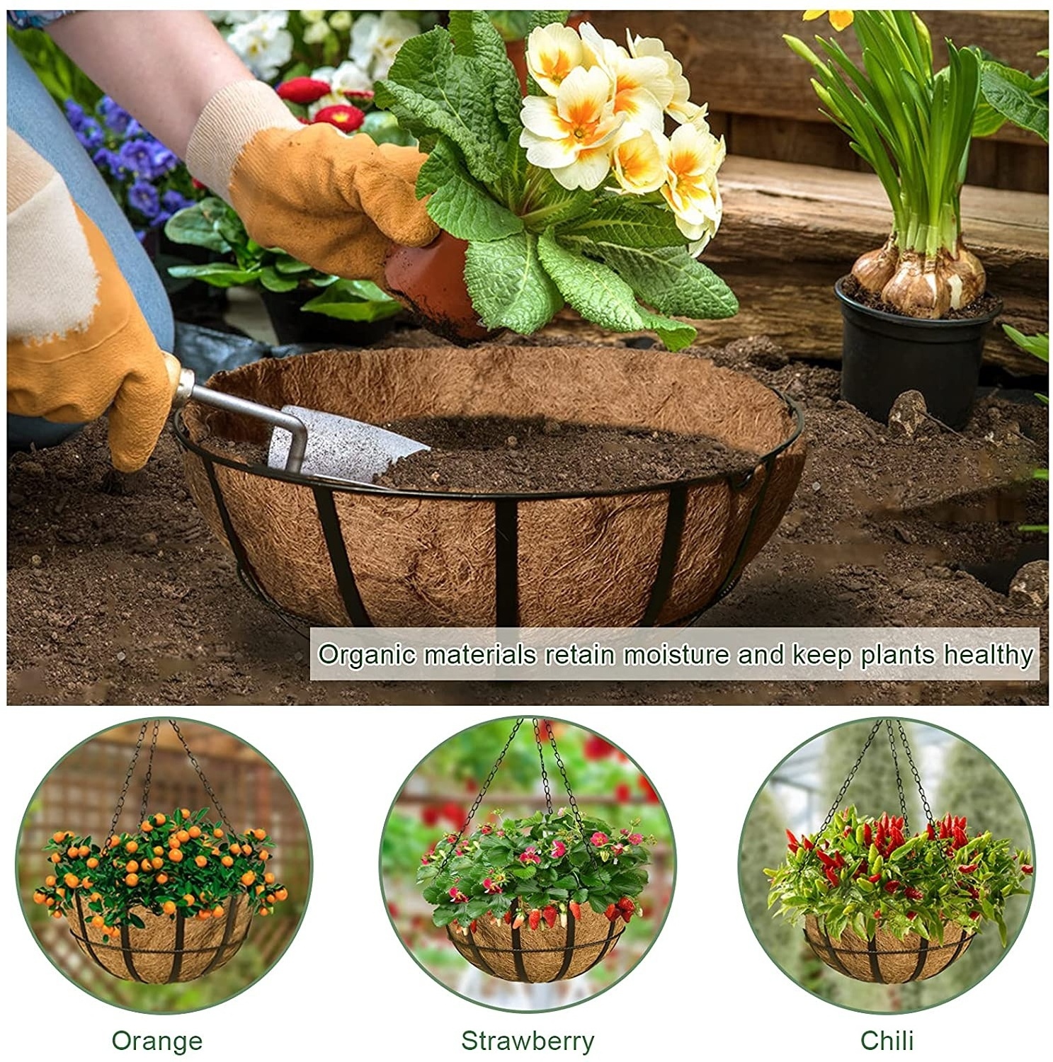 Flower Pot Holders for Outside 3 Pack Heavy Duty Flower Pot Ring Wall Bracket for Plant Pots Indoor Outdoor Mounted Plant Hanger