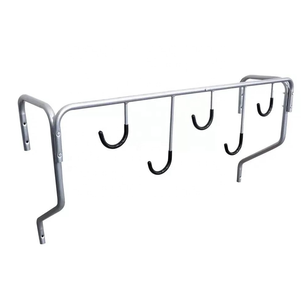 Metal Wall Mounted 5 Bike Vertical Wall Rack, Holds 5 Bikes, Home & Garage Mounted Storage Hooks Rack