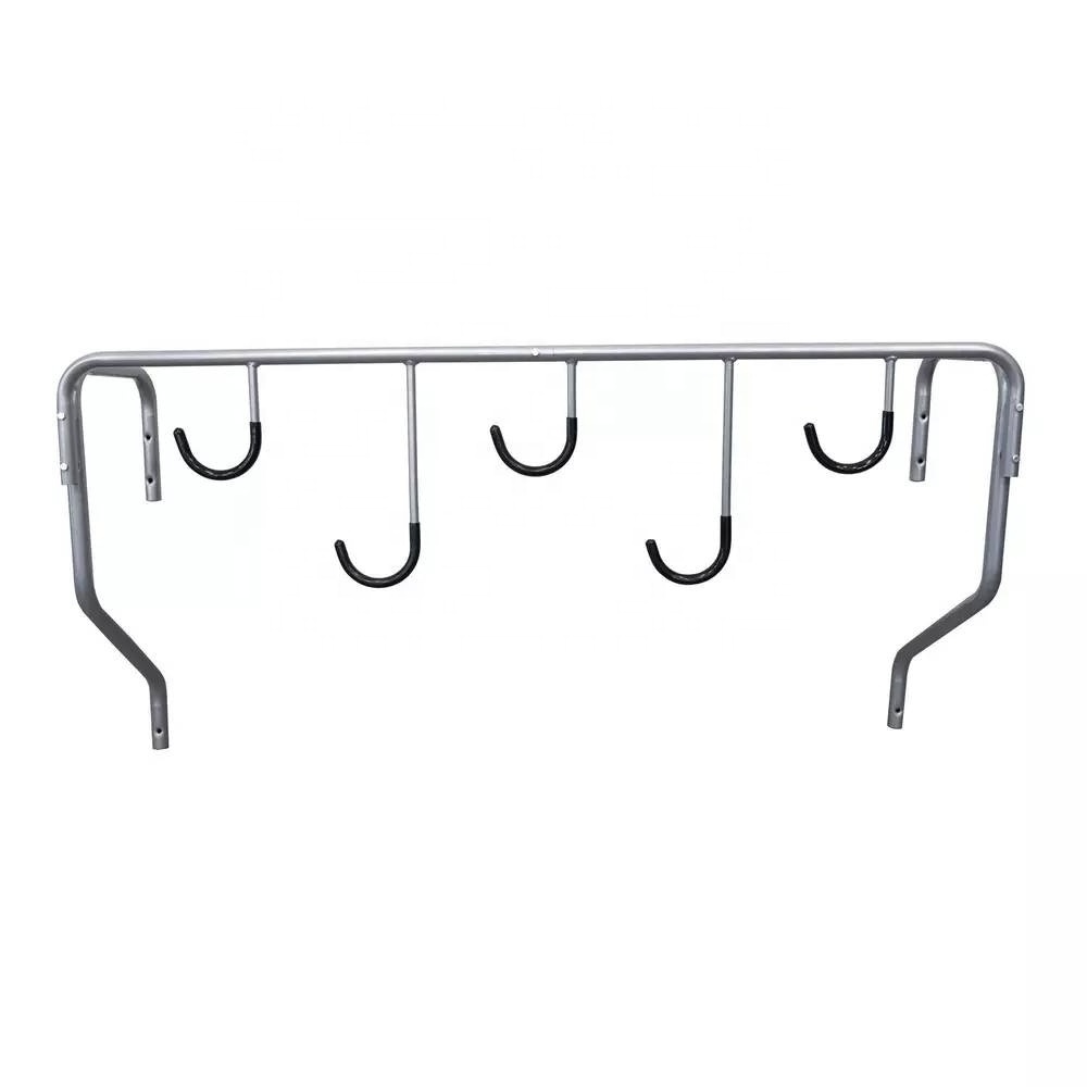 Metal Wall Mounted 5 Bike Vertical Wall Rack, Holds 5 Bikes, Home & Garage Mounted Storage Hooks Rack