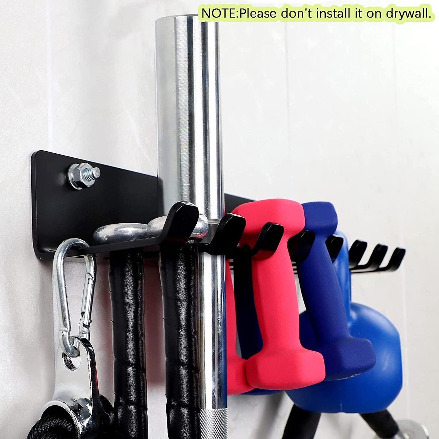 Wall mounting hook barbell storage rack belt rack jump rope rack