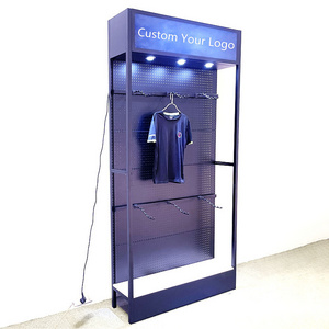 Hot Selling Metal Floor Hooks Display Stand Garment Hanging T-shirt Clothes Display Rack