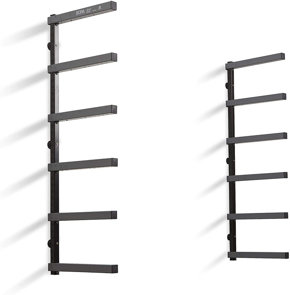 Wood Organizer and Lumber Storage Metal Rack with 6-Level Wall Mount