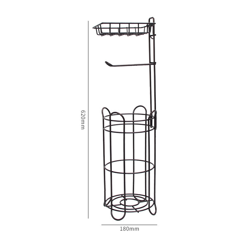 Toilet Paper Holder with Paper Roll Dispenser Hook for Bathroom Storage Freestanding Storage Stand