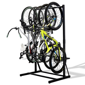 5 Bike Freestanding Bike Storage Rack Indoor Garage Floor Stand Bicycle Organizer