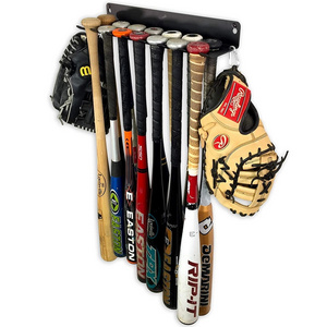 21 Slot Acrylic Baseball Bat Rack Dual Function Baseball Bat or Ball Display Holder for Wall