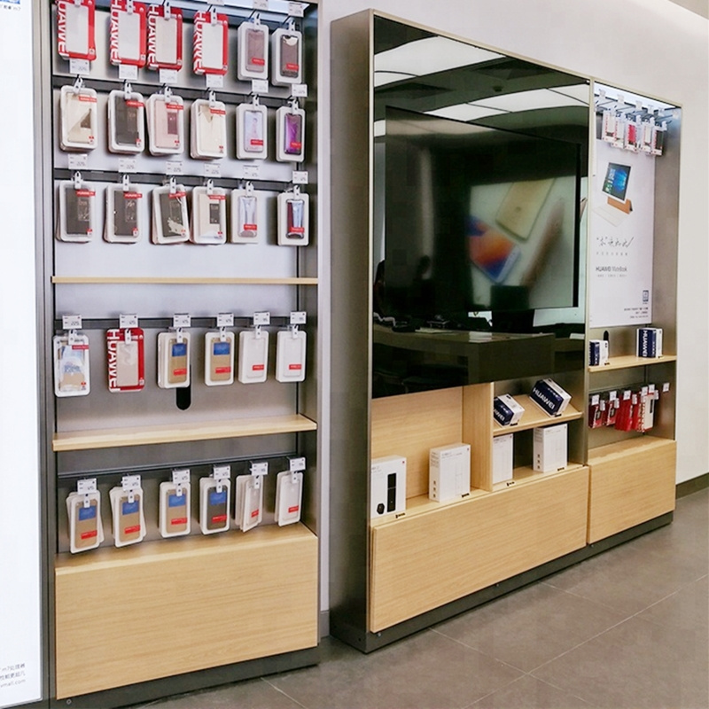 Customized Design Retail Cellphone Store Displays And Fixtures Display Mobile Shop Design Mobile phone accessories display rack