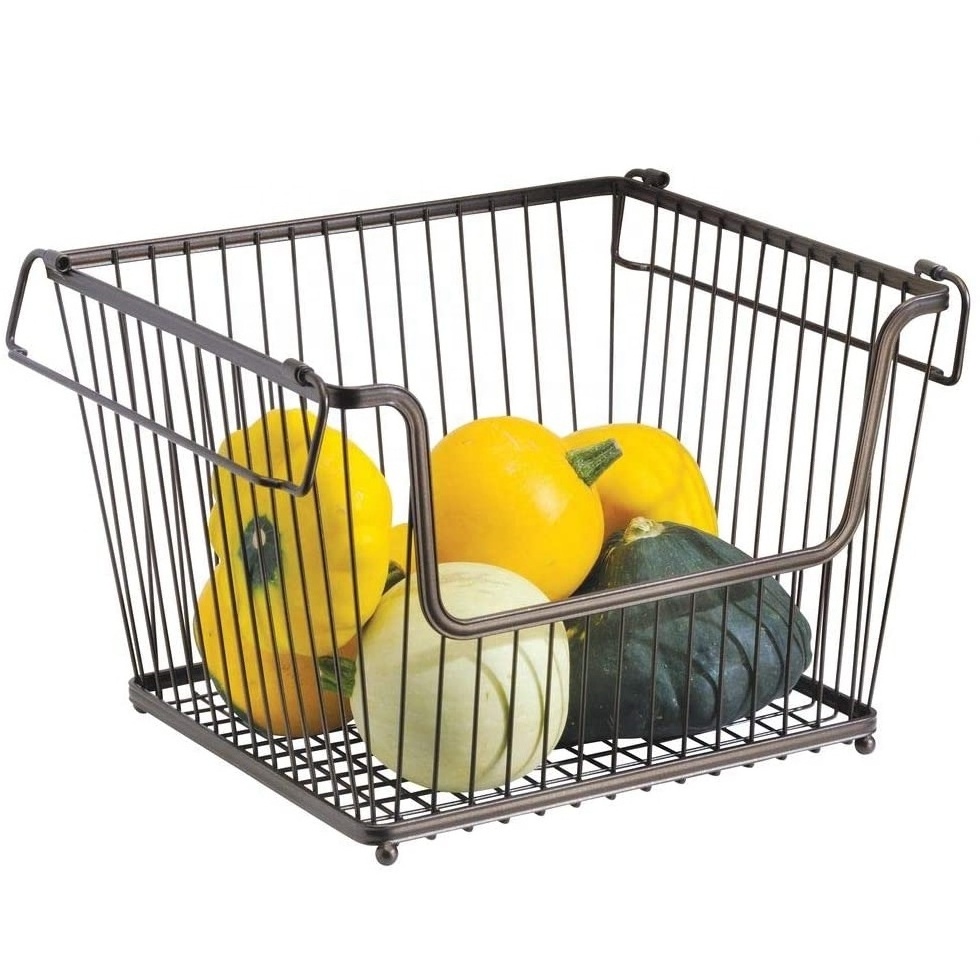 Wire basket storing basket steel hammer tons burden stacking accessory case kitchen drawer new life