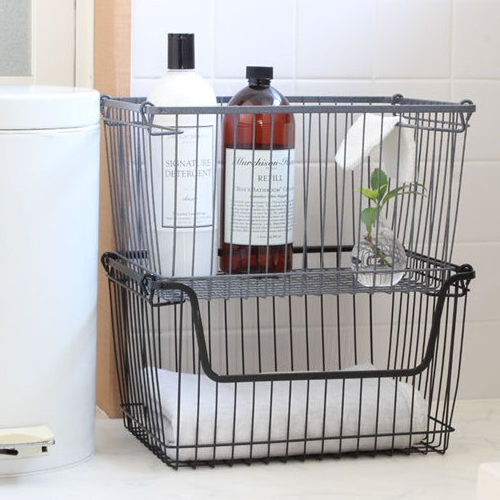 Wire basket storing basket steel hammer tons burden stacking accessory case kitchen drawer new life