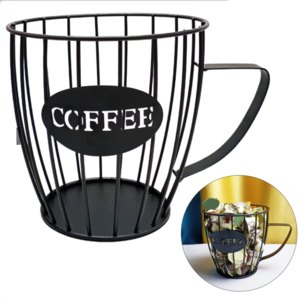 Coffee Capsule Universal Storage Basket Coffee Cup Holder Keeper Vintage Coffee Pod Organizer Holder Can Hold 55-60 Pod