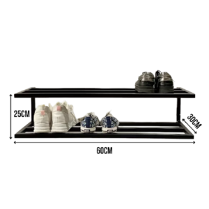 Wall Mounted Shoe Shelf Shoe Storage Entryway Organizer For Home Decor 2 Tier shoe rack