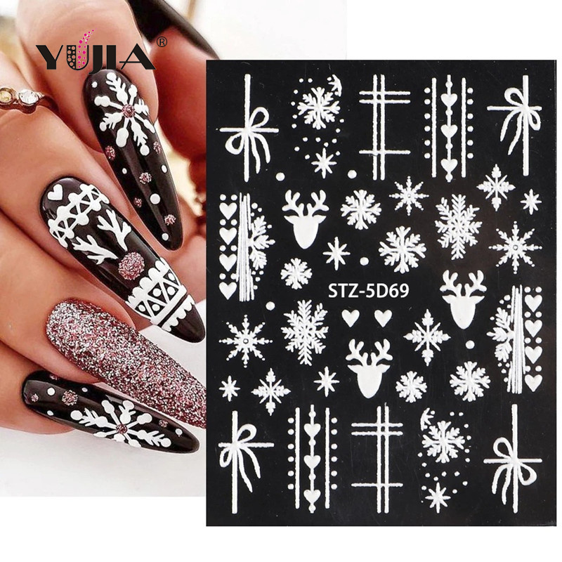 NEW arrive 5D nail art Sticker Christmas Cute Birds DIY Nail Art Decorations