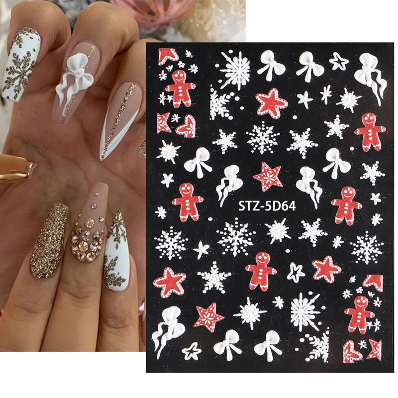 NEW arrive 5D nail art Sticker Christmas Cute Birds DIY Nail Art Decorations