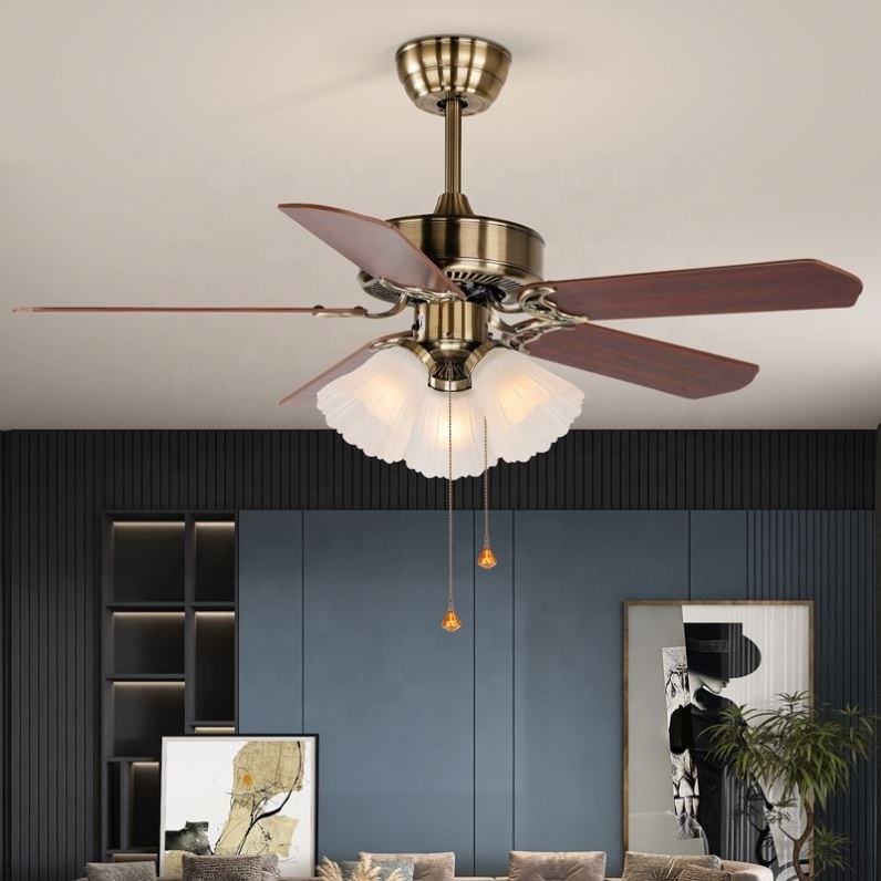 classic American style pull chain harbor breeze ceiling fan with light