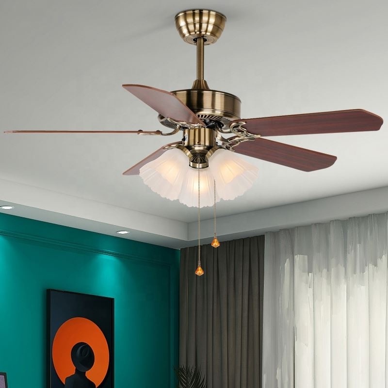 classic American style pull chain harbor breeze ceiling fan with light