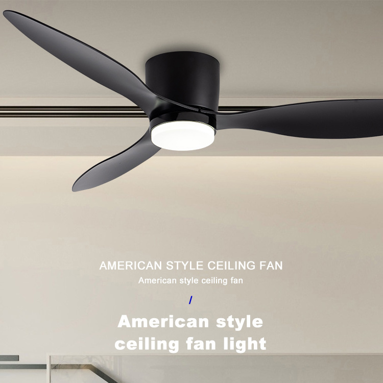 Modern American Style Remote Control Living Room Bedroom Dining Room Led Ceiling Fan Light