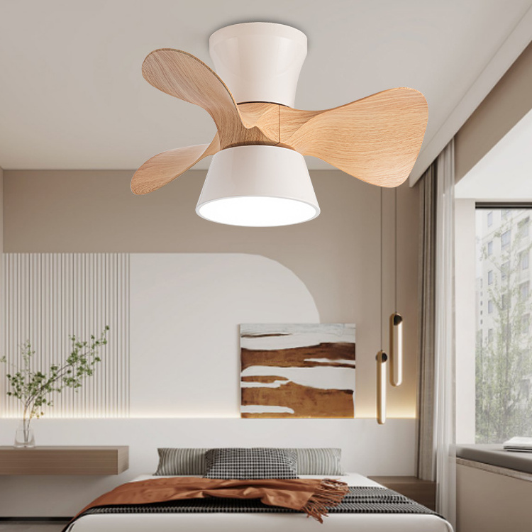 Nordic Simple Dc 220V Bedroom Suitable For Children 26 Inch Led Ceiling Fan Lamp