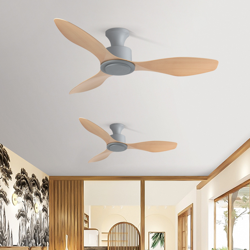 modern black flush mount ceiling fans without light 3 wood blades