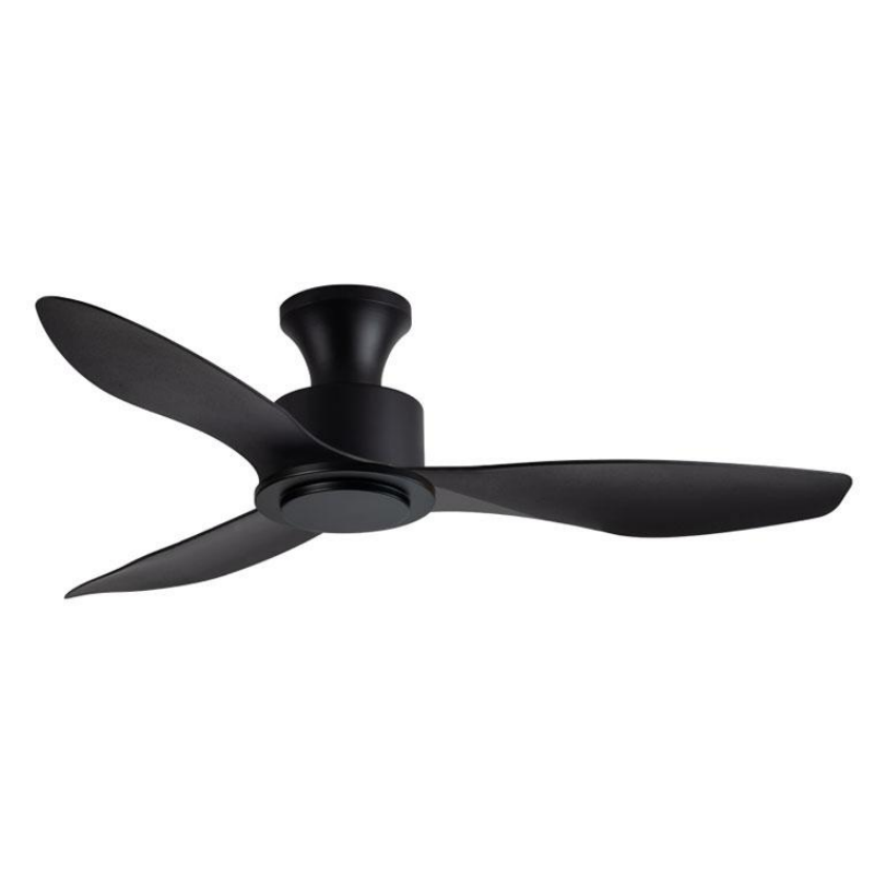 modern black flush mount ceiling fans without light 3 wood blades