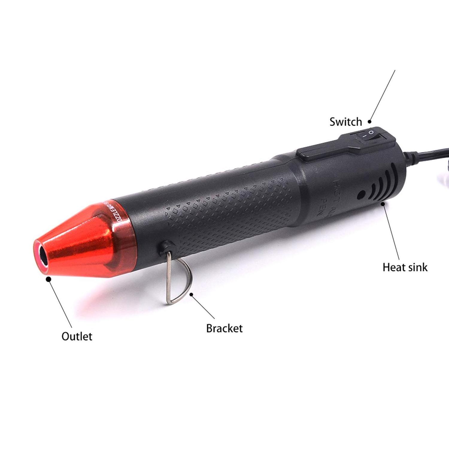 220V Heat Gun 2 gear temperatures settings Multifunction Electric Hot Air Gun with Nozzle Attachments Power Tool