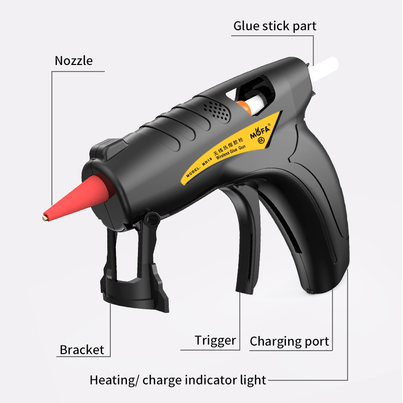 Wholesale 10W 20W 30W Duel Power Mini Guns Electric Heat Temperature Tool Wireless Hot Melt Glue Gun