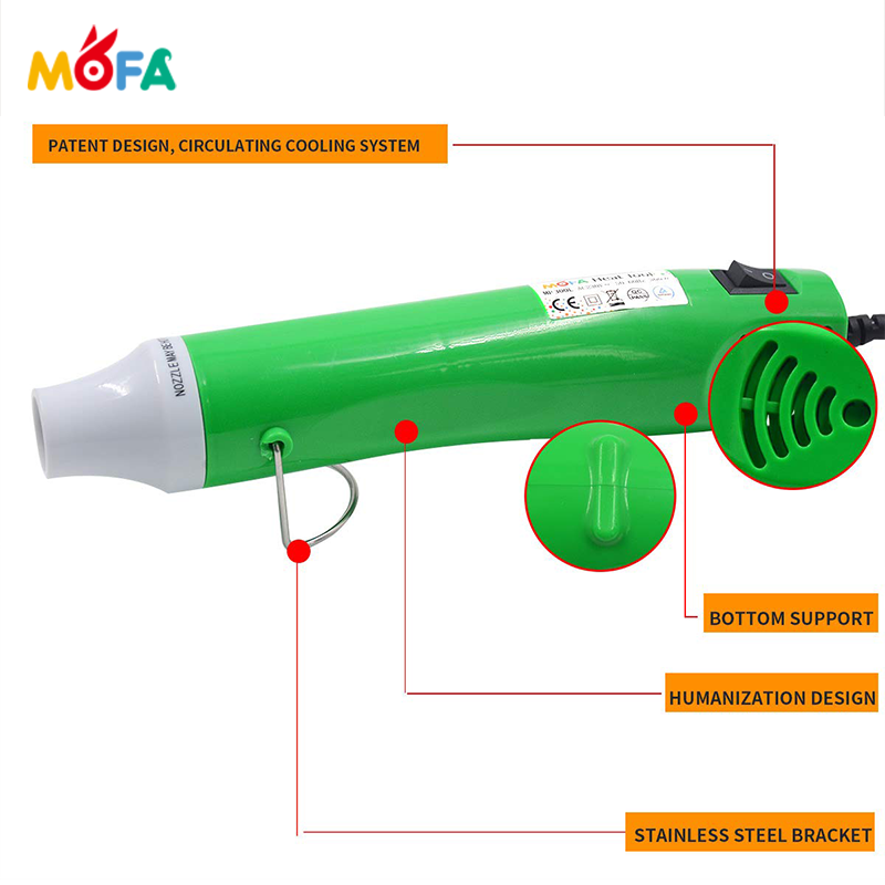 MOFA CE Certification Mini hand held heat gun for wrapping, drying painting professional heat gun