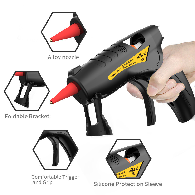 2022 DIY Power Adjustable Electric Heat Glue Gun Repair Tool Kit Mini Hot Melt Gun with Glue Sticks