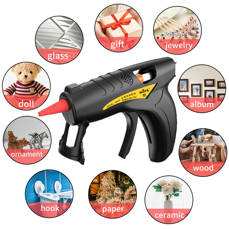 2022 DIY Power Adjustable Electric Heat Glue Gun Repair Tool Kit Mini Hot Melt Gun with Glue Sticks