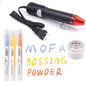 MOFA Best Selling Shrink Wrap Embossing Powder Starter Kit with Embossing Pen Hot Air Blower Mini Heat Gun