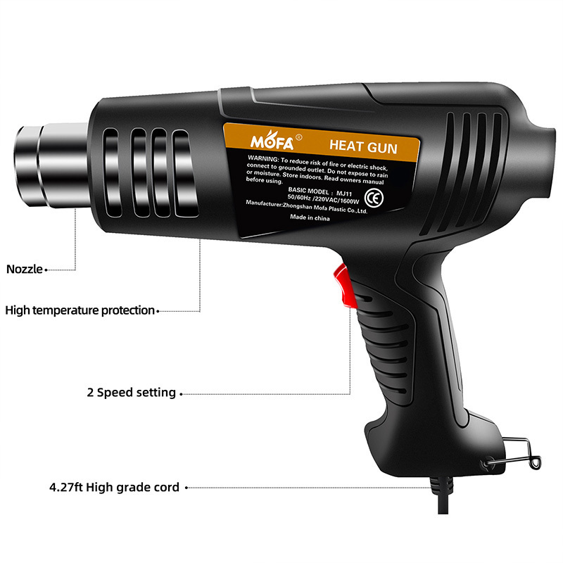 MOFA Tools MJ11 1600W High Temperature Industrial Hot Air Gun DIY Variable Professional Heat Gun