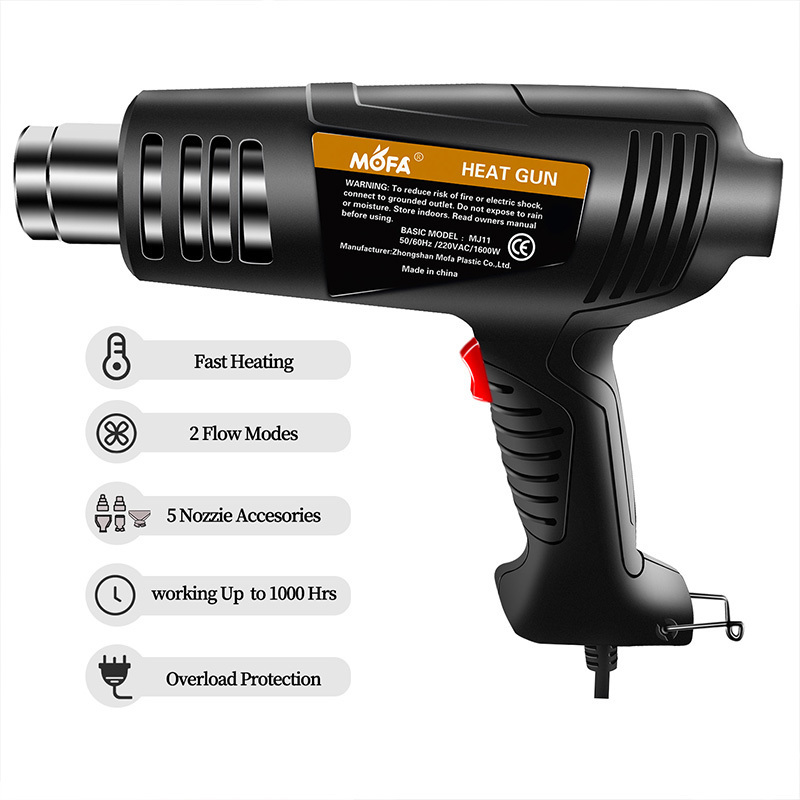 2000W temperature control Hot Air Gun mobile mini electric portable industrial heat gun for car wrap