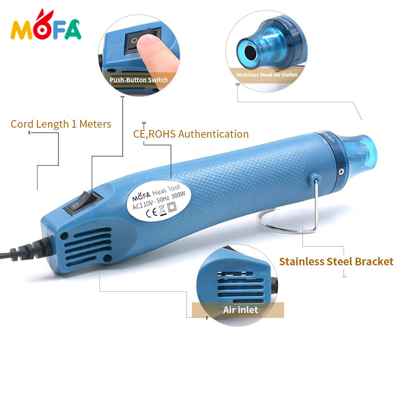 MOFA PSE certified making Rubber stamp multifunction heat gun plastic sealer